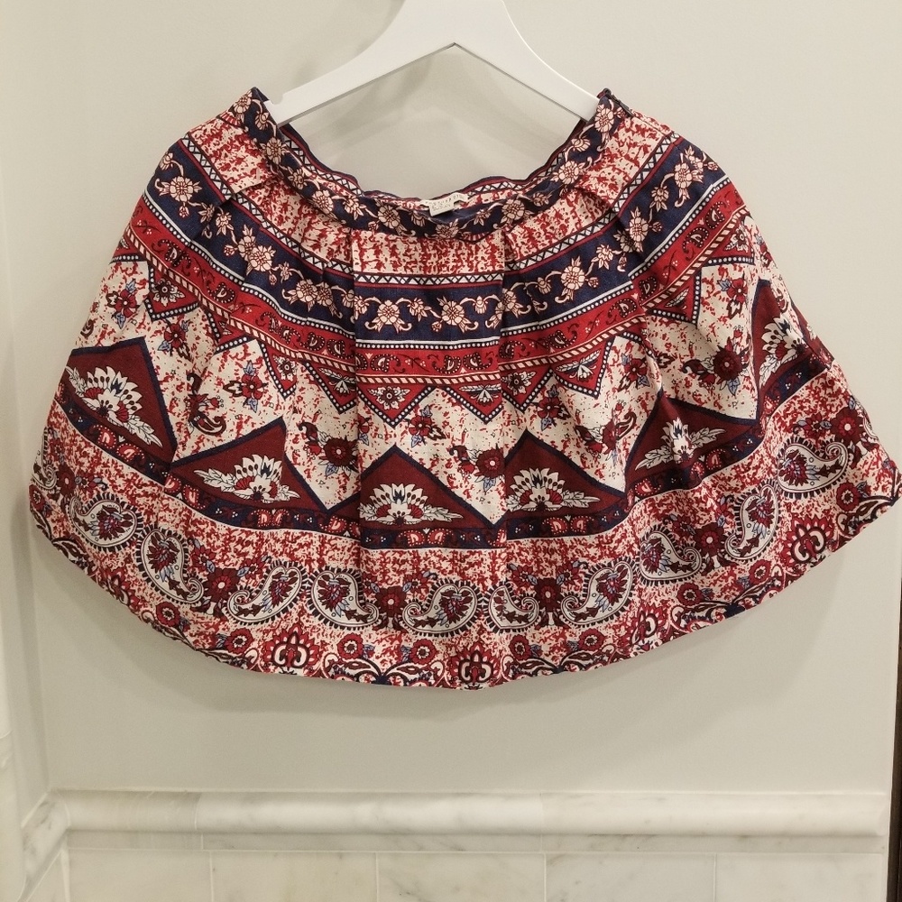 Forever 21 flowy skirt red, white and blue